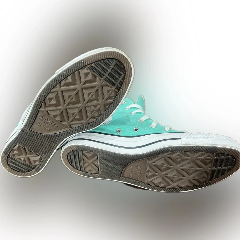 Converse Teal High-Top Sneakers - Picture 5 of 9